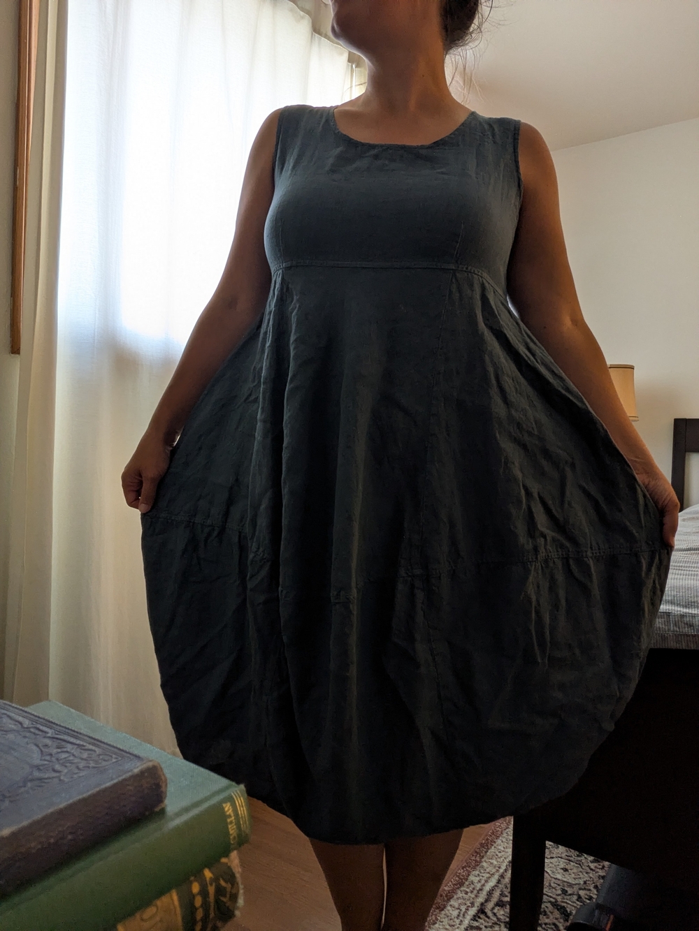 Deep Blue Linen Dress